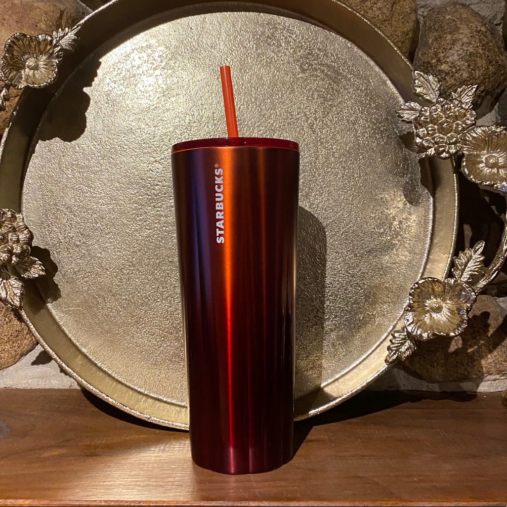 New Starbucks Puffy Red Stainless Steel Tumbler